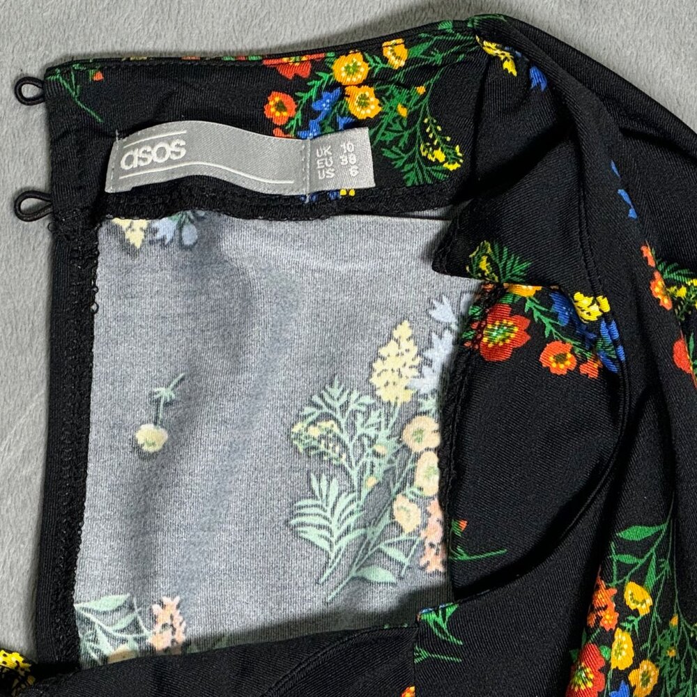 Asos Black Floral Maxi Dress - Picture 4 of 6